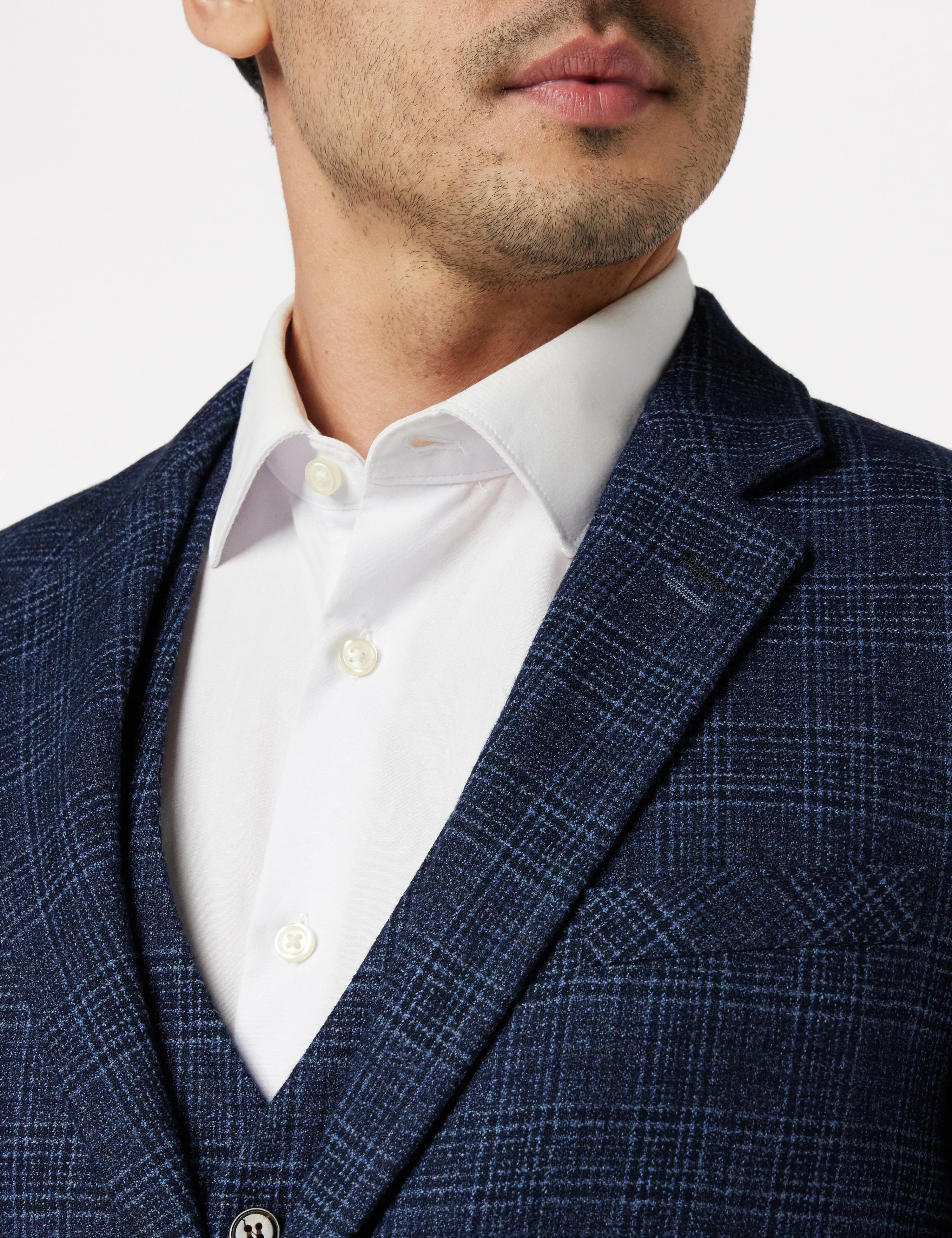 ABEL- NAVY TWEED CHECK SUIT