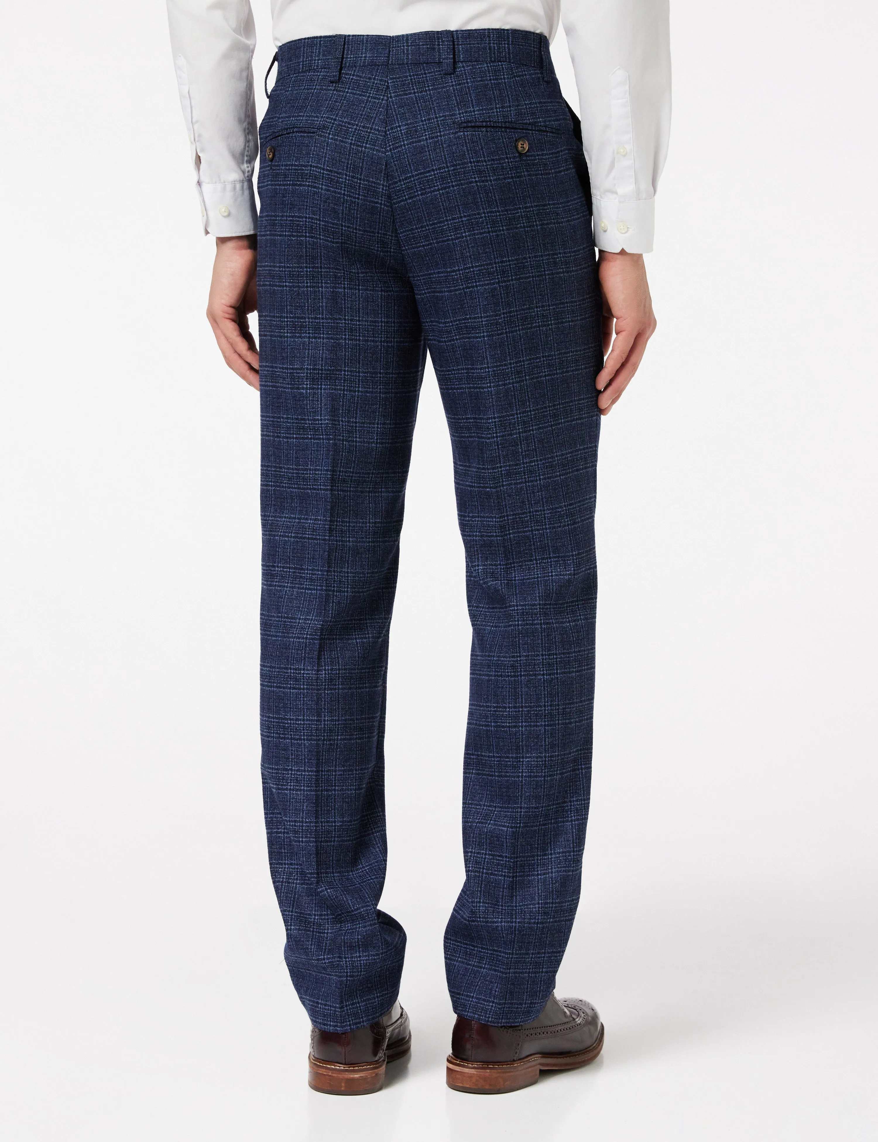 ABEL- NAVY TWEED CHECK SUIT