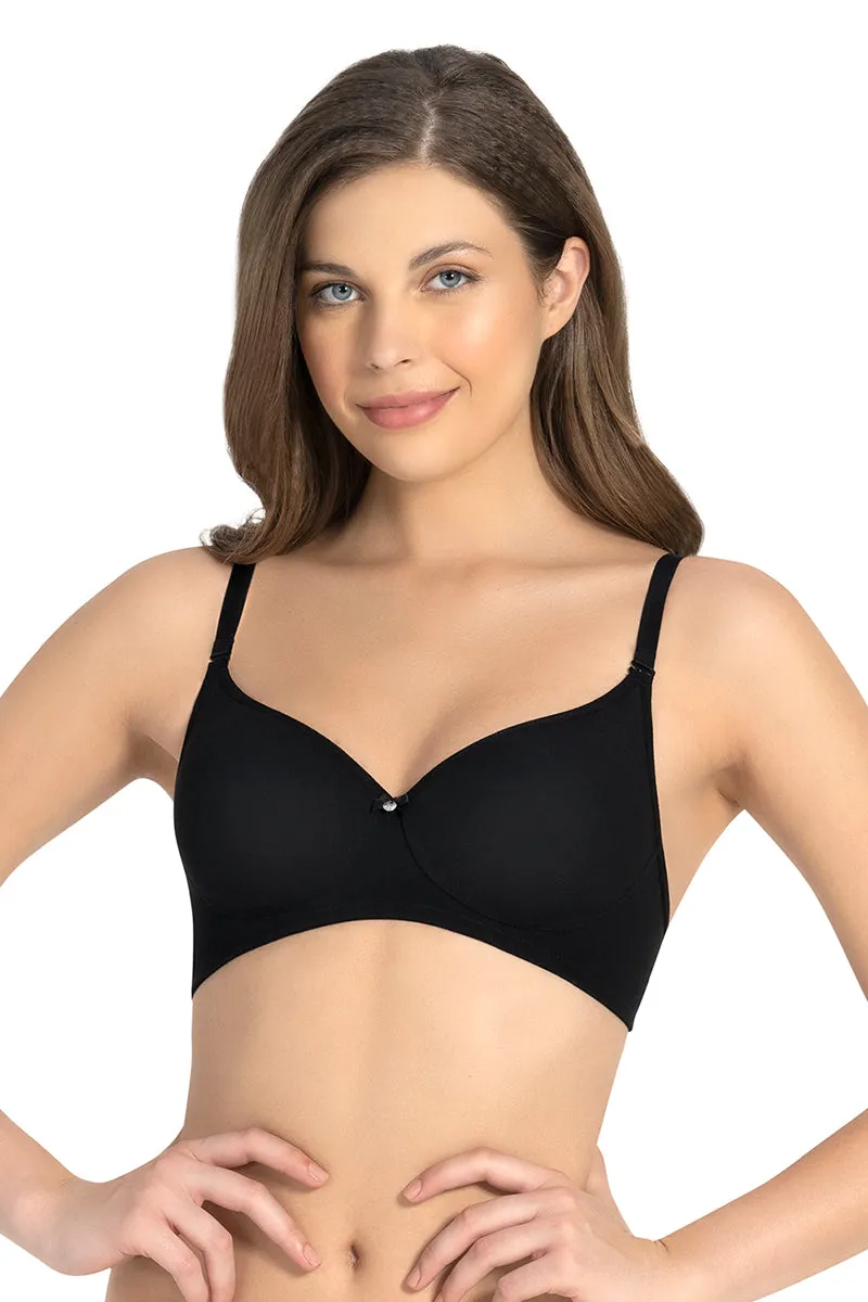 All Day Smooth Comfort Padded & Non-wired Bra - Black