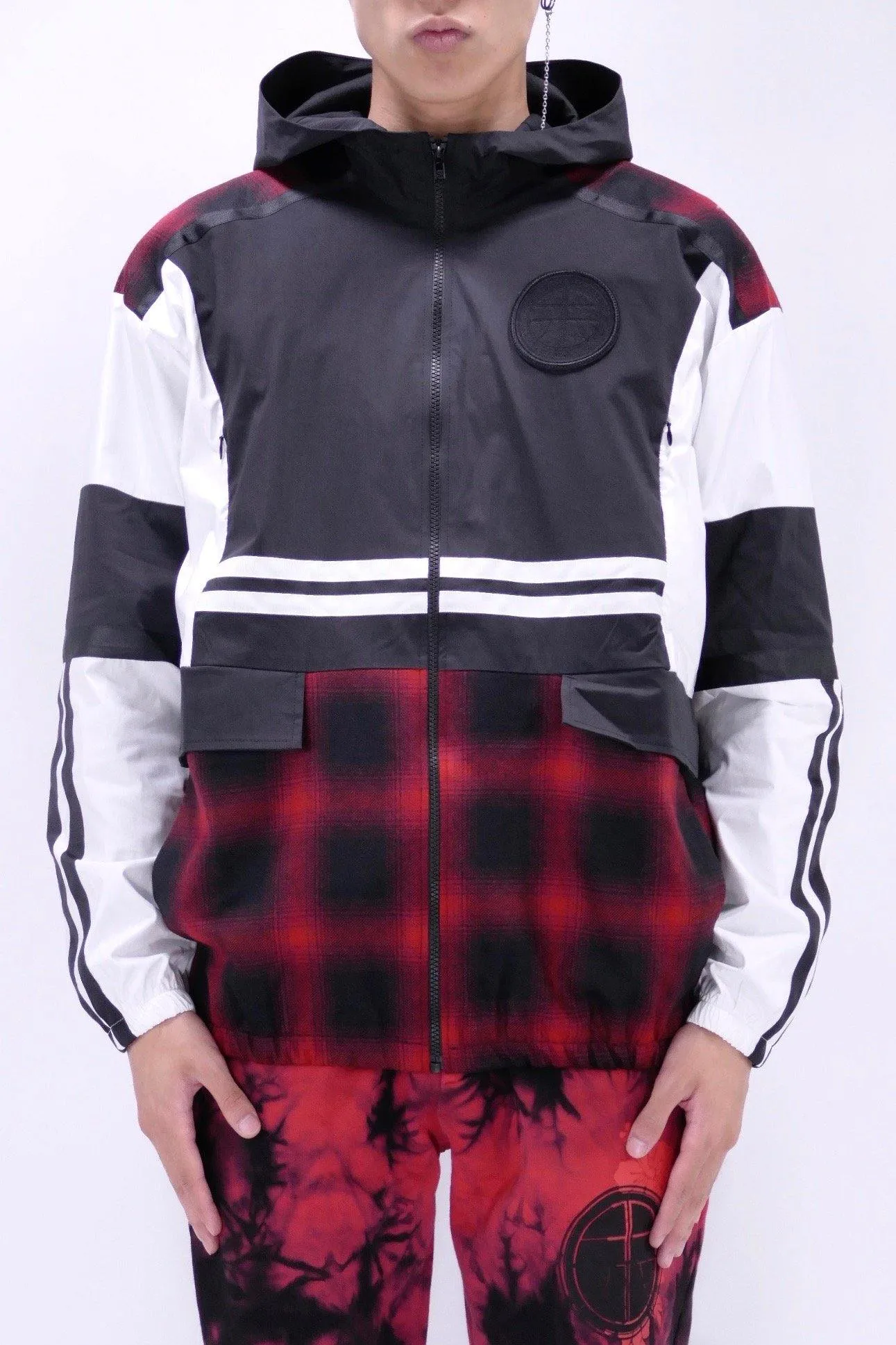 Astrid Andersen Oversized Track Jacket - Red/Black