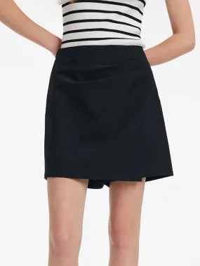 Asymmetric Ruched A-Line Skort