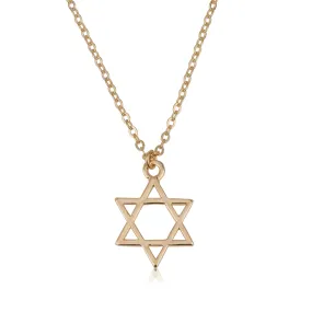 Big Star Of David Necklace