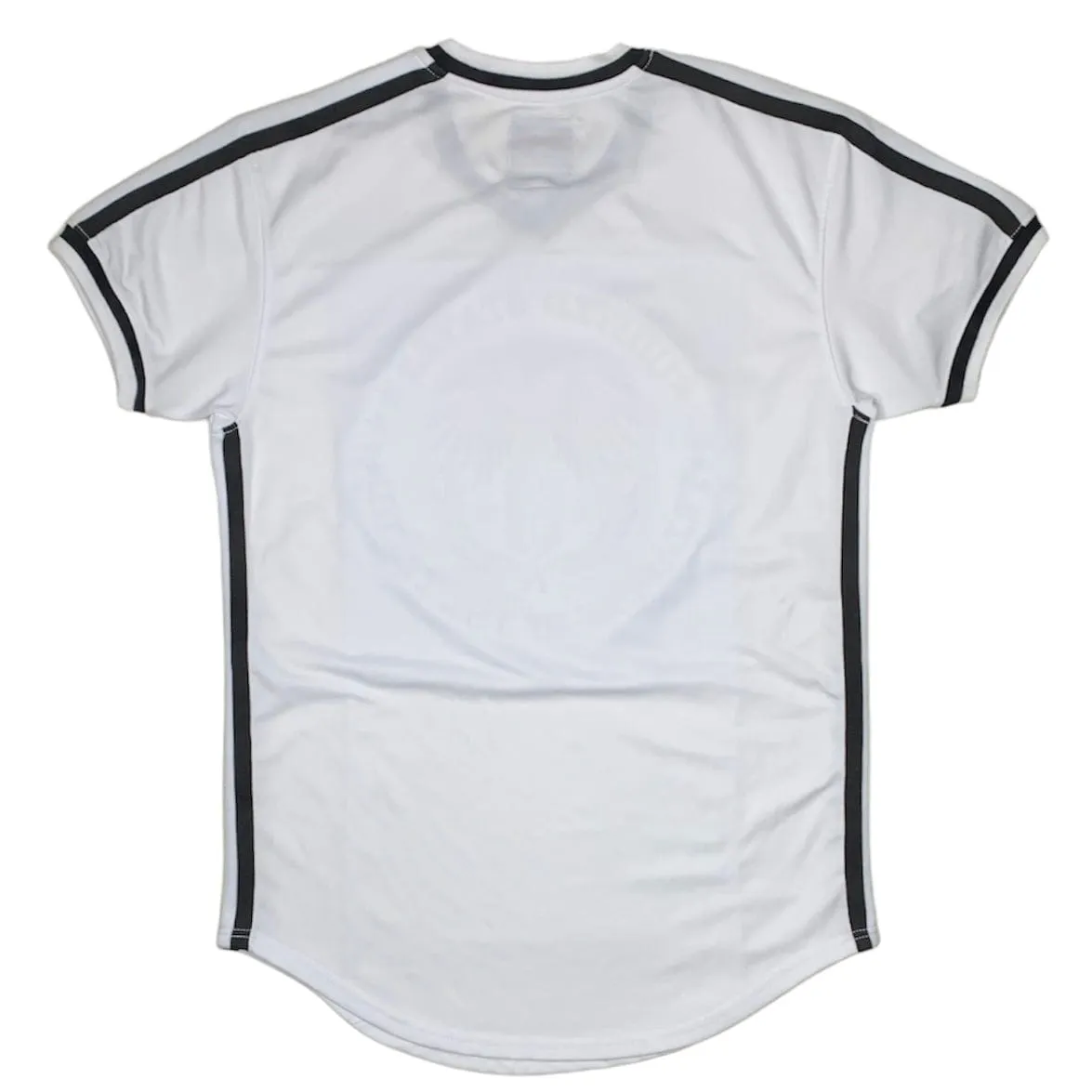 Bleeker & Mercer Embossment Varsity T-Shirt (Money/White) - T844