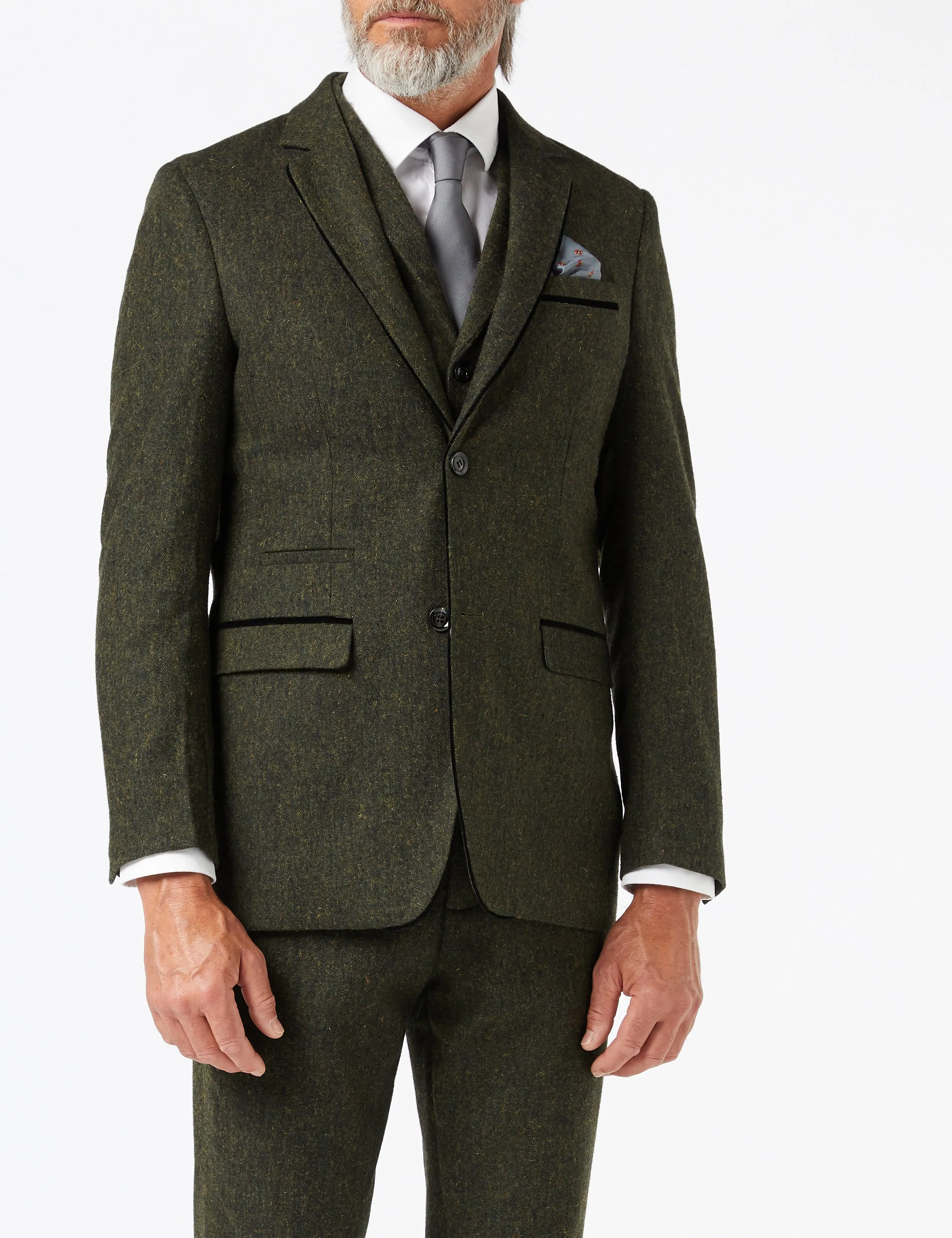 DANE - Green Tweed Suit for Men