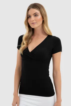 Daniella Cross Front Top - Black