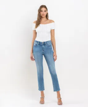 Defeat - High Rise Slim Straight Jeans