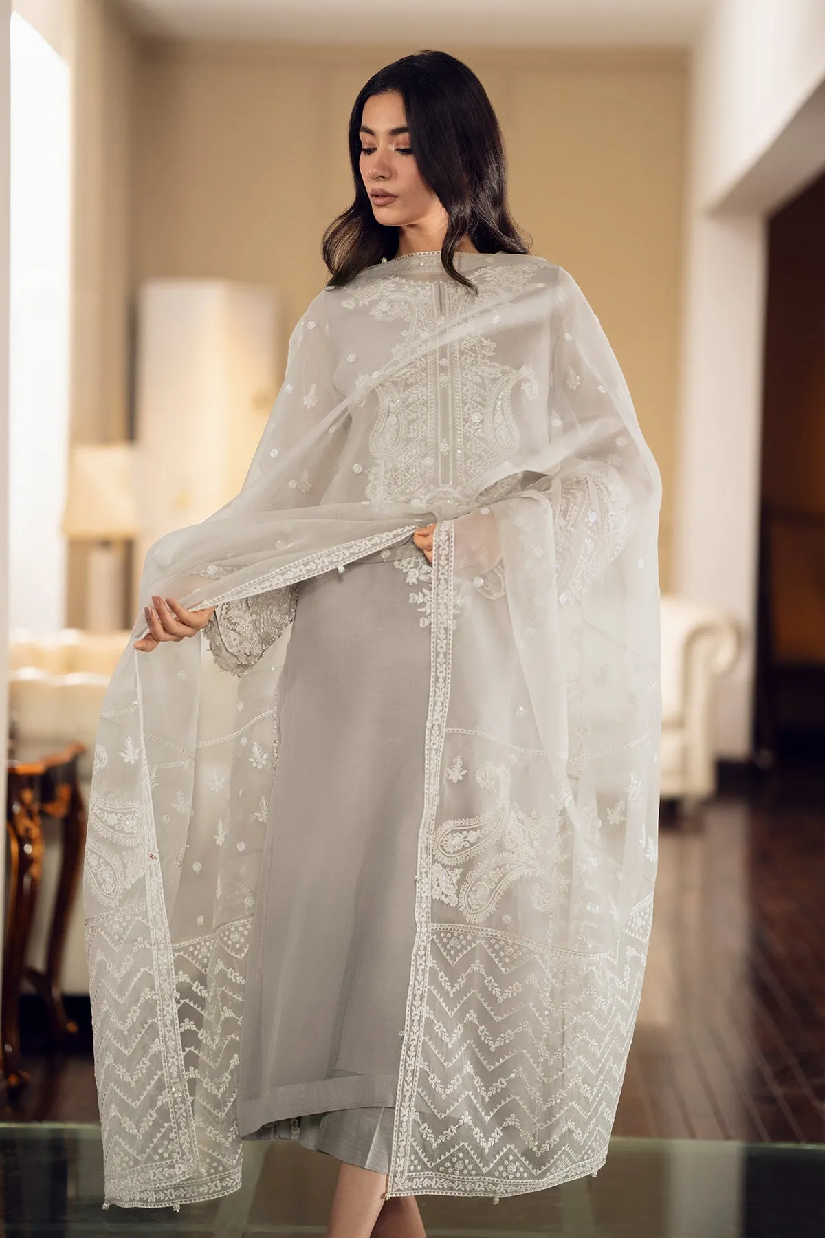 EMBROIDERED CHIFFON PR-894