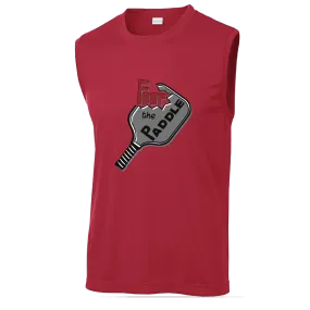 Fear The Paddle | Men's Sleeveless Pickleball Shirt | 100% Polyester