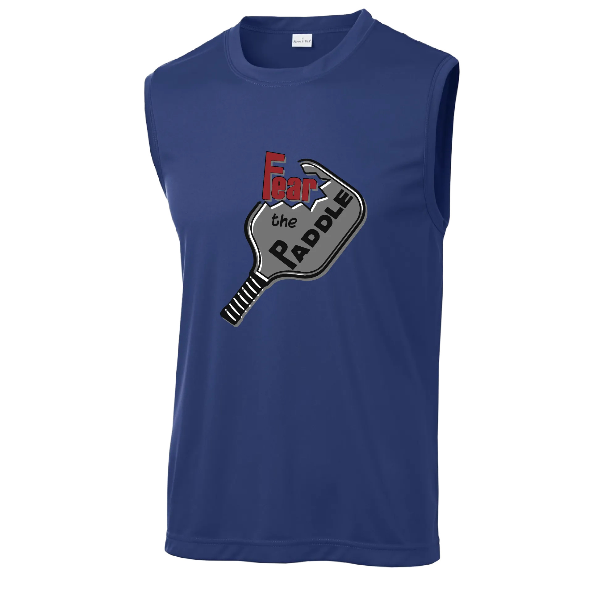 Fear The Paddle | Men's Sleeveless Pickleball Shirt | 100% Polyester