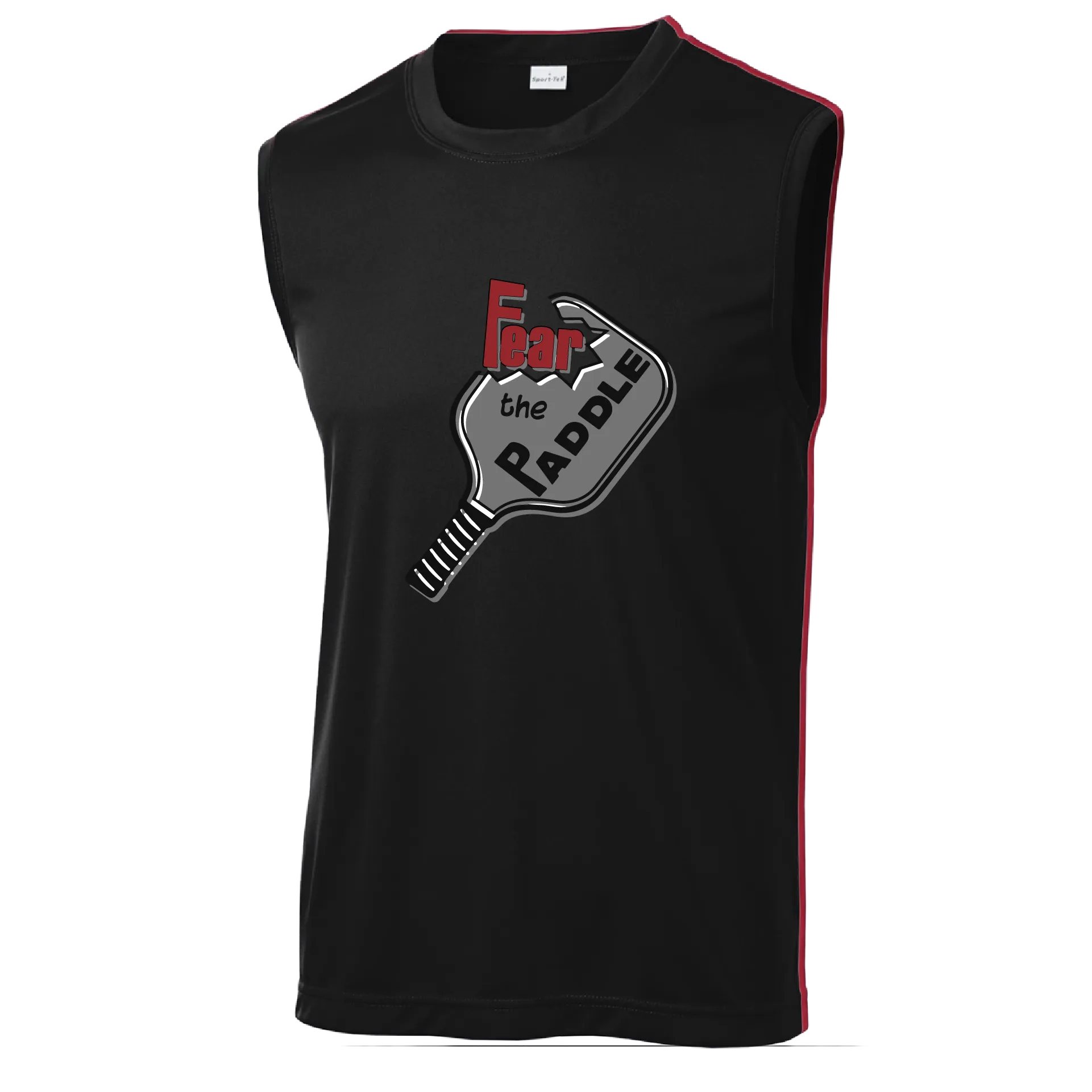 Fear The Paddle | Men's Sleeveless Pickleball Shirt | 100% Polyester