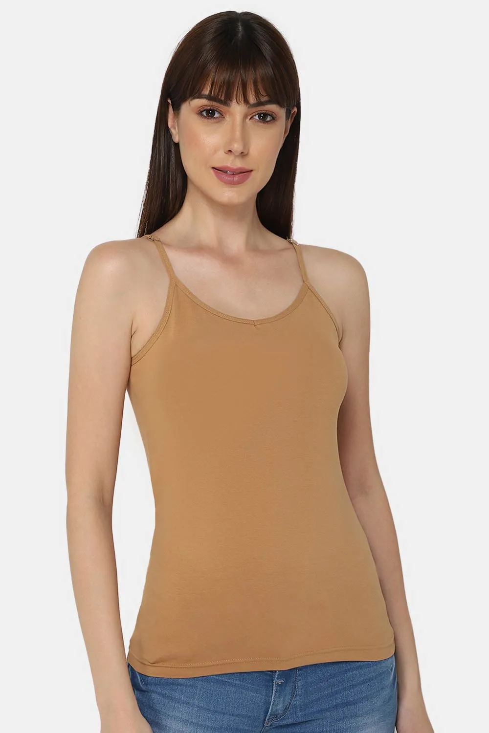 Full Coverage Non-Padded Non-Wired Cotton Intimacy Slip Camisole - CL04