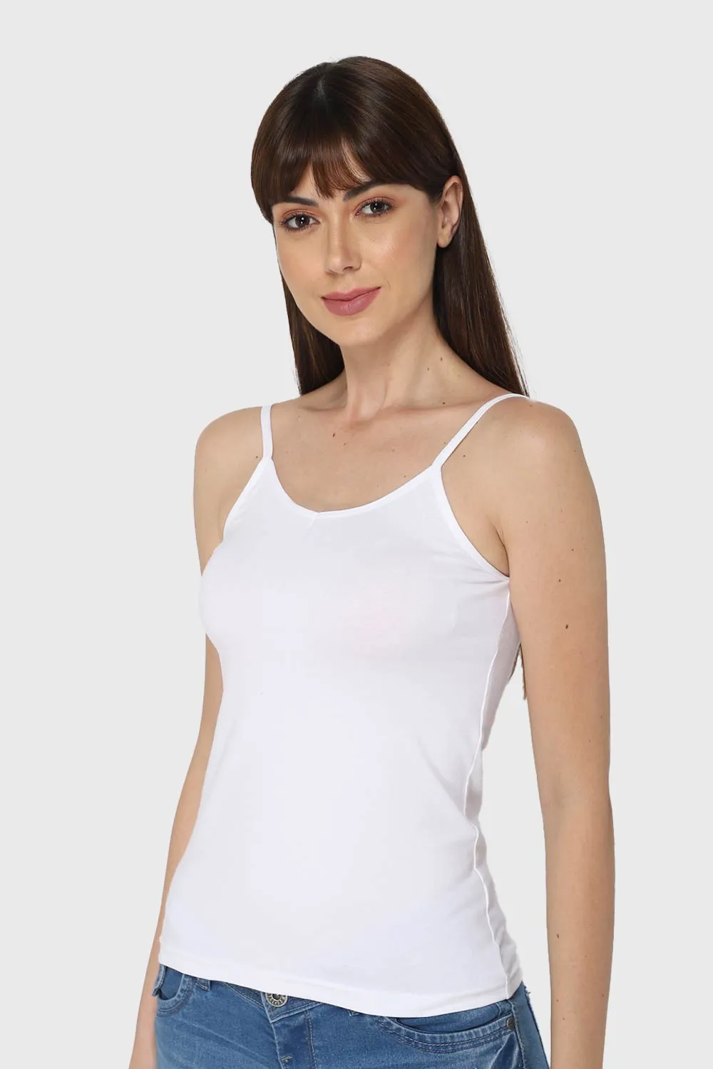 Full Coverage Non-Padded Non-Wired Cotton Intimacy Slip Camisole - CL04