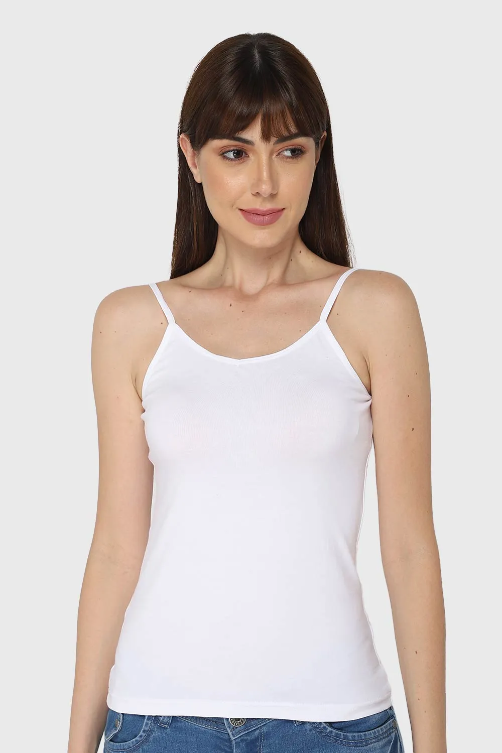 Full Coverage Non-Padded Non-Wired Cotton Intimacy Slip Camisole - CL04