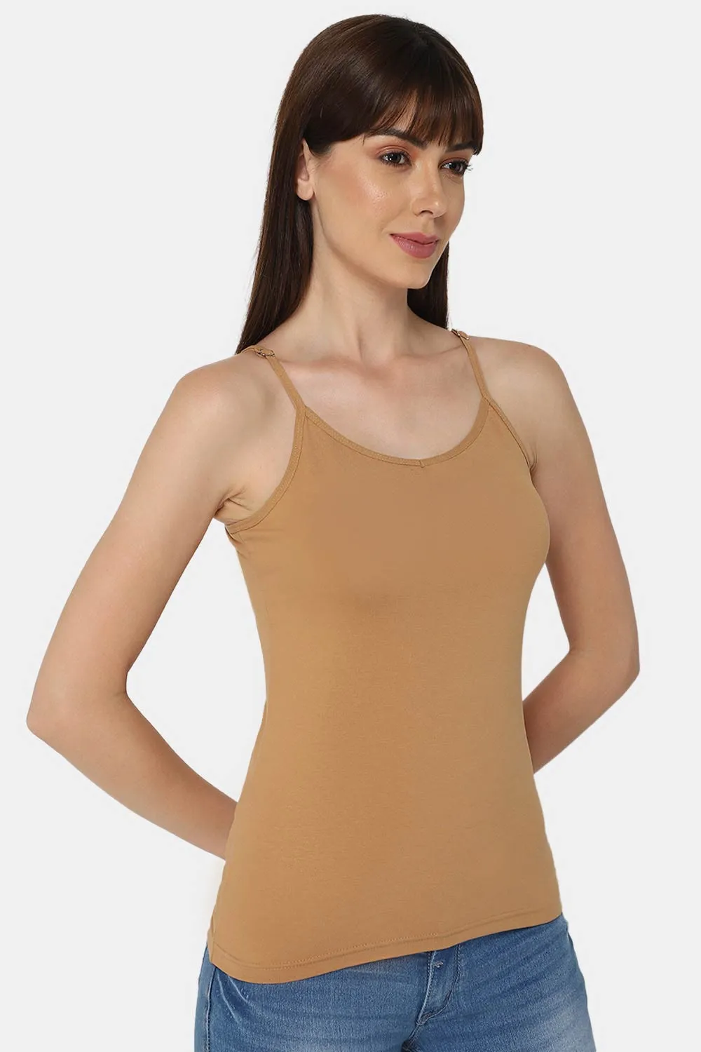 Full Coverage Non-Padded Non-Wired Cotton Intimacy Slip Camisole - CL04