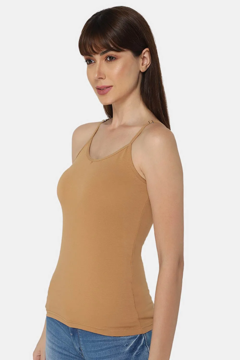 Full Coverage Non-Padded Non-Wired Cotton Intimacy Slip Camisole - CL04