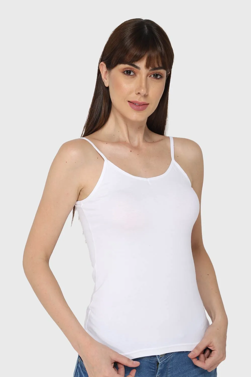 Full Coverage Non-Padded Non-Wired Cotton Intimacy Slip Camisole - CL04