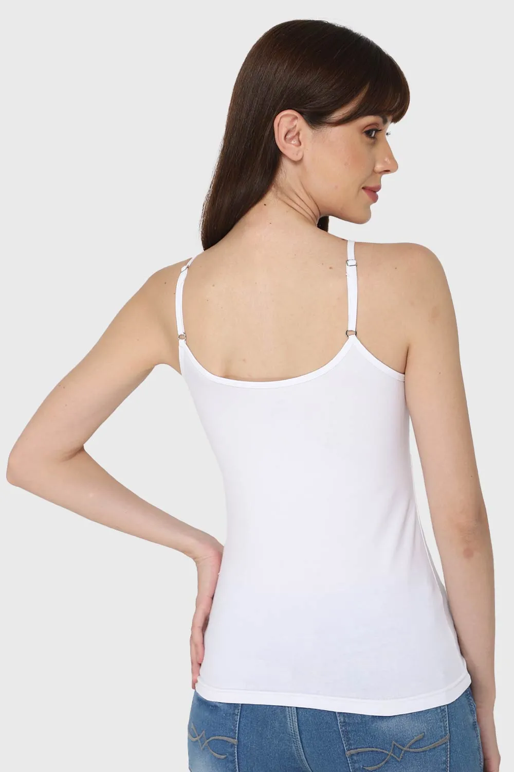 Full Coverage Non-Padded Non-Wired Cotton Intimacy Slip Camisole - CL04