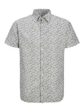 Jack & Jones Blasummer Print Short Sleeve Shirt-WHITE