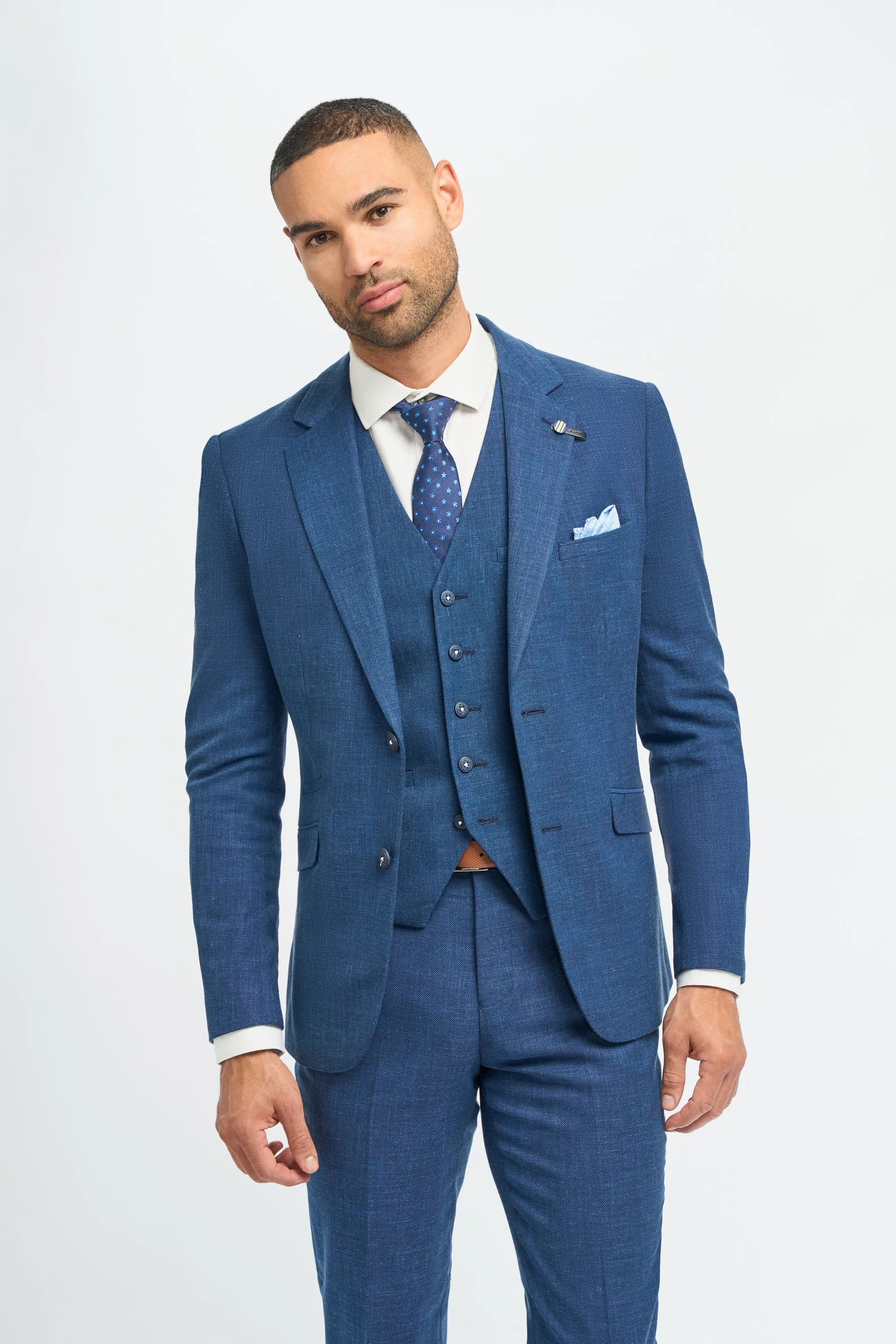 Miami Blue Three Piece Suit