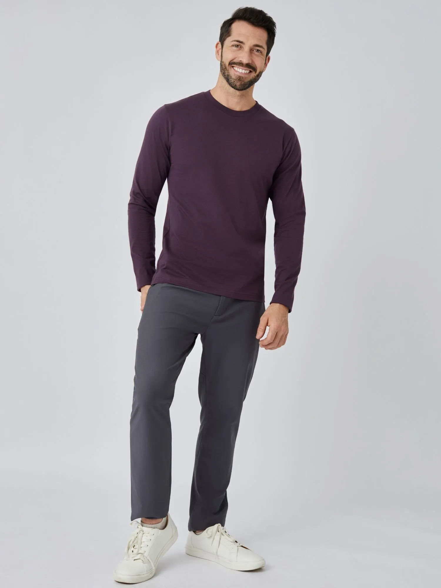 Nordic Purple Long Sleeve Crew Neck