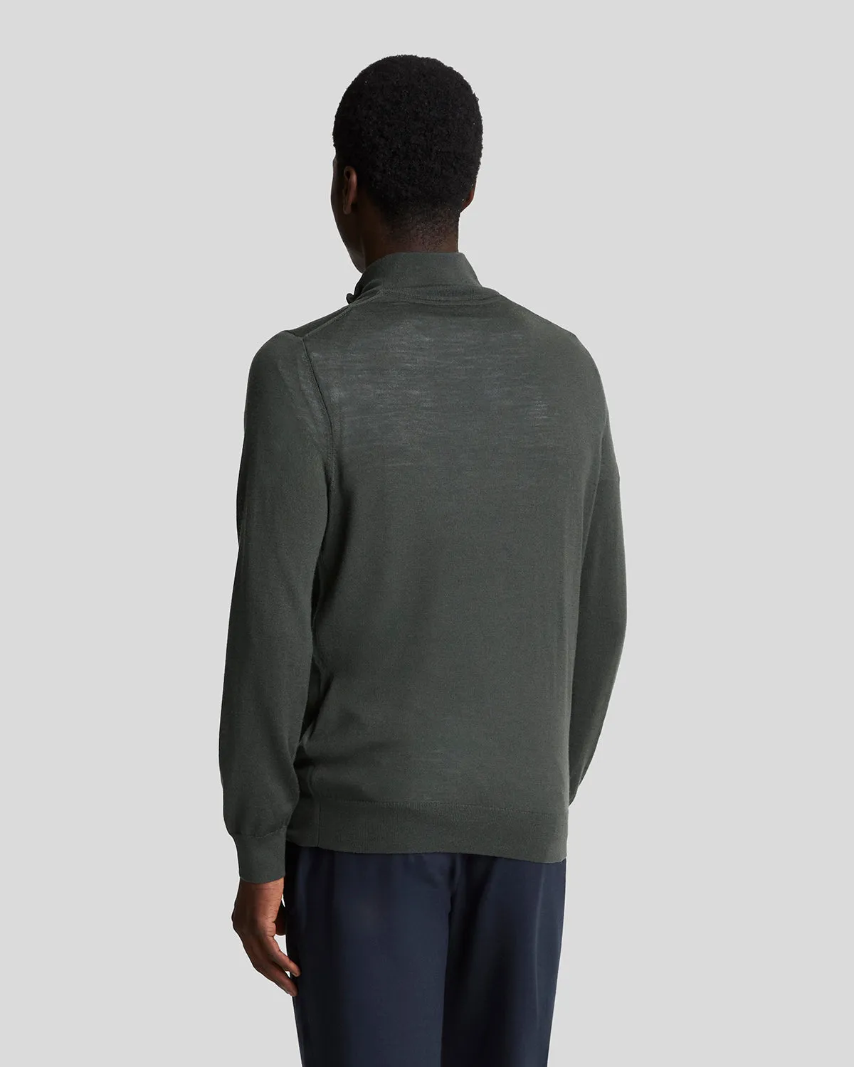 Tonal Eagle Merino 1/4 Zip Jumper